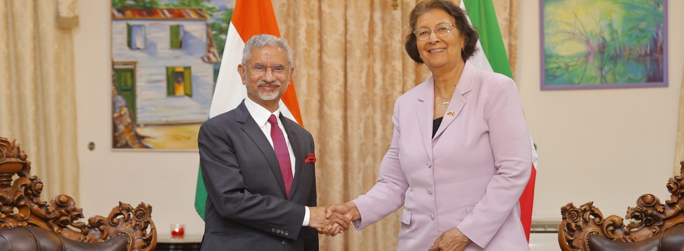 Hon'ble External Affairs of India, Dr. S. Jaishankar calls on the President of Suriname, H.E. Jennifer Simons